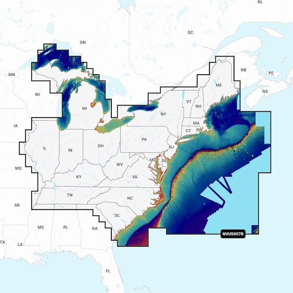 Navionics Vision Plus and Trade NVUS007R U.S. East